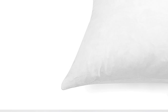SNUG&COZY Luxury Goose Down Feather Pillow Inserts - 20x20IN, Double Layered Down-Proof Design, Ultra-Soft Cover, High Fill Weight, Pack of 2, White