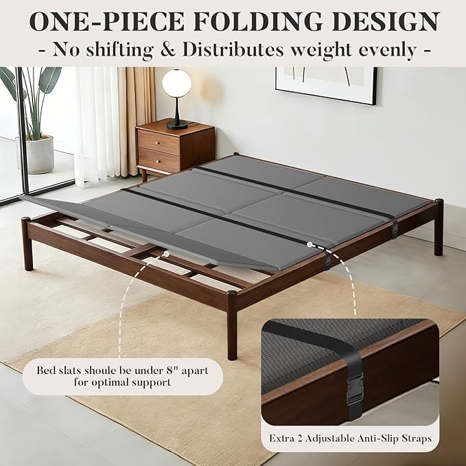 Premium Bunkie Board King Size (76" x 80") – High Density Mattress Support, Helps Reduce Sagging, Low Profile, Non-Slip, Moisture-Resistant, for Platform & Slatted Bed Frames