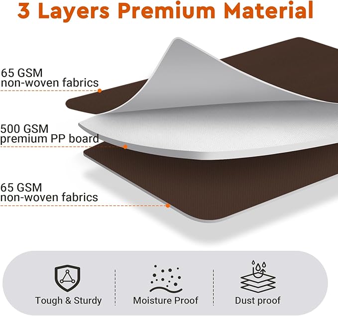 StorageTastic 8 Pack Bed Sheet Closet Organizers and Storage,Sturdy Foldable Storage Containers with Window and Label,Storage and Organization for Bedding Sheets,Duvet Covers,Blankets (Brown)