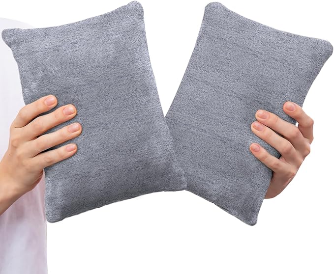 1 MIDDLE ONE 2 Pack Small Pillow, Cooling Memory Foam Mini Pillow 11 X 7 Inches for Sleeping, Travel, Neck, Knee Support, Tiny Cushion for Pet, Dogs (Grey)