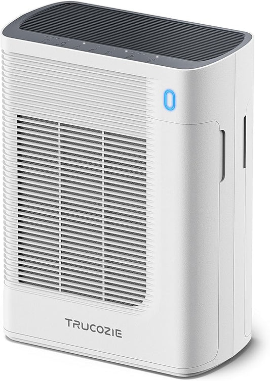 T356 New White Air Purifier for Home Large Room Bedroom Up to 1937 Ft² in 1 Hr With Double-sided Air Inlet, Air Quality and Light Sensors, HEPA Sleep Mode for Allergies, Dust, Smoke, Pet Hair