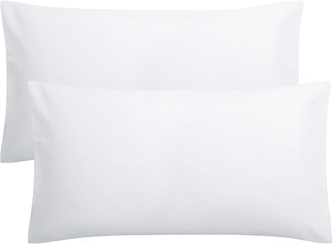 FLXXIE King Pillow Cases Set of 2, Soft Microfiber Pillow Covers with Envelope Closure, Wrinkle, Fade and Stain Resistant Pillowcases, 20x36, White