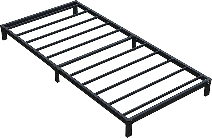 Upcanso 7 Inch XL Twin Bed Frames No Box Spring Need, Low Profile Metal Platform Twin XL Size Bed Frame, Heavy Duty Support, Easy Assembly