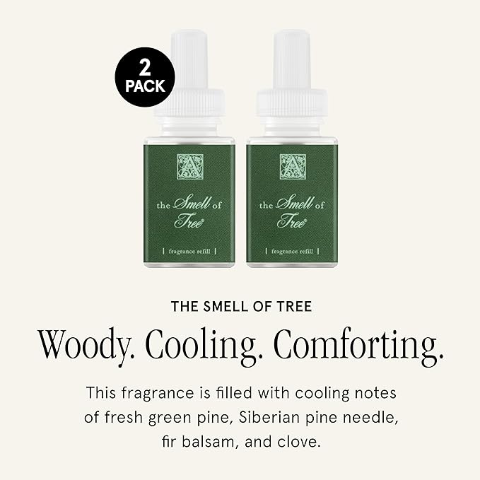 Pura & Aromatique Home Scent Refill - Smart Home Air Diffuser Fragrance - Up to 120-Hours of Luxury Fragrance per Refill - Household Essential - Clean Diffuser - The Smell of Tree, 2 Pack