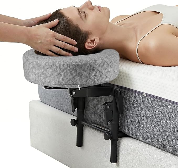 Massage Headrest for Bed, Adjustable Bed Massage Head Holder, Portable Mattress Home Massage Kit, Massage Face Cradle at Home, Face Down Pillow After Eye Surgery