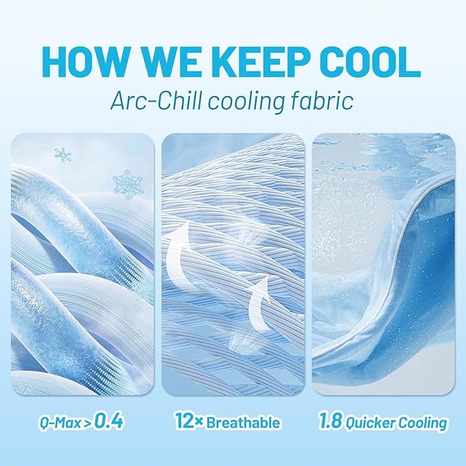 Cozy Bliss Cooling Pillow Cases for Hot Sleepers, Q-Max>0.45, King Size Set of 2, Soft & Silky Pillow Covers with Envelope Closure,Gift, Dark Gray, 20x36 Inches