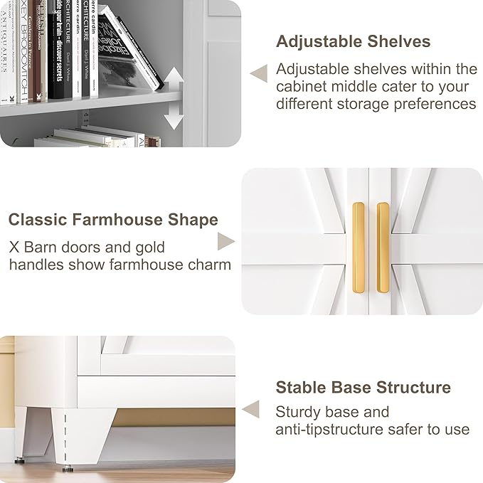 Baborokic Metal Wardrobe Cabinet with Hanging Rod,Large 71" Armoire Wardrobe Closet with Adjustable Shelves and Doors,Farmhouse Metal Office Cabinets for Bedroom,Office,Employee(White)