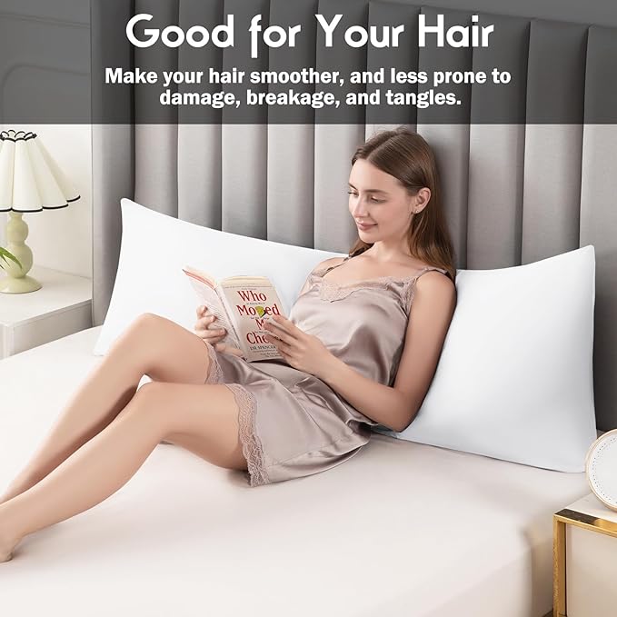 Pillowcases Body Size,Cooling Viscose Pillow Cases with Zipper Closure, Cool & Breathable Pillow Cover for Hot Sleepers and Night Sweats, 20" x 54"