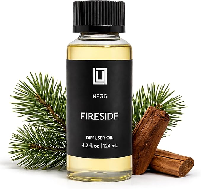 Aroma by Lulu - Fireside - Luxury Fragrance Oil for Waterless Cold Air Diffusers - Aromatherapy Fragrance Oil Blend for The Home or Office