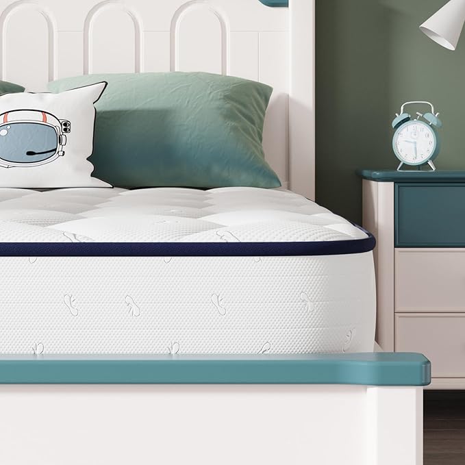 Novilla Twin XL Mattress for Kids, 8 Inch Twin XL Hybrid Mattress, Foam and Springs for Comfortable Sleep, Steel Coils for Durable Support, CertiPUR-US Certified, Youth/Guest Rooms, Mattress in a Box