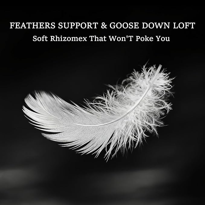 MOOX Down Feathers Pillow Filling Stuffing with 10% Goose Down 90% Feather Fluffy Blend Fill DIY Upholstery Crafts for Couch Cushions Bed Pillow Inserts Stuffing (2.0, Pounds)