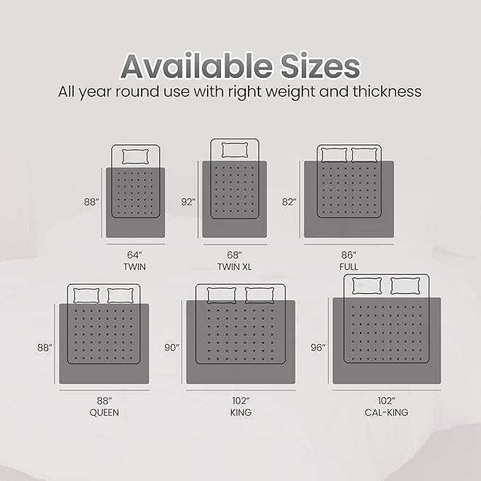 Utopia Bedding King Comforter Duvet Insert, Quilted Grey Comforter with Corner Tabs, Box Stitched Down Alternative Comforters King Size 90 x 102 inches