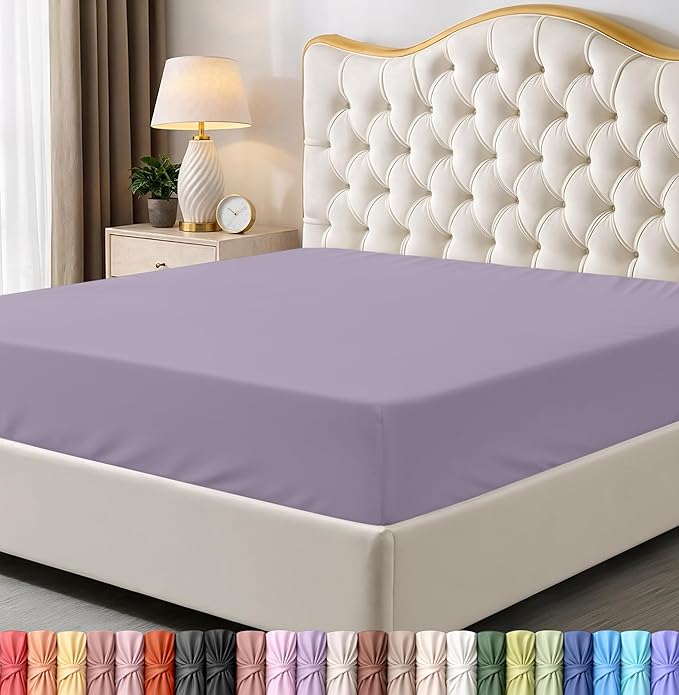 Utopia Bedding Queen Fitted Sheet - Bottom Sheet - Deep Pocket - Soft Microfiber - Shrinkage and Fade Resistant - Easy Care -1 Fitted Sheet Only (Lavender)