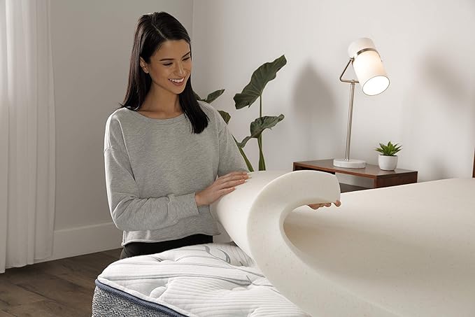 Serta CopperGel Cooling, Pressure-Relieving Memory Foam Mattress Topper, 3 Inch, Full