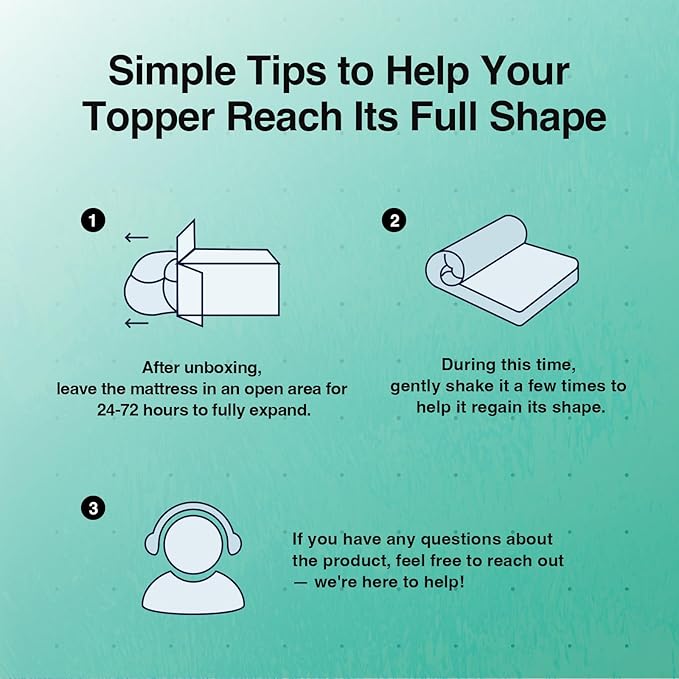 Novilla Queen Memory Foam Mattress Topper 2 Inch, Cooling Gel Infused, Ventilated Pressure Relief Pad, Soft Comfort for Sofa, RV, Camper, Dorm Room
