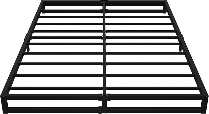 Lutown-Teen 6 Inch California King Bed Frames No Box Spring Needed Heavy Duty Metal Cal King Platform for Mattress Foundation, Noise Free, Easy Assembly, Black