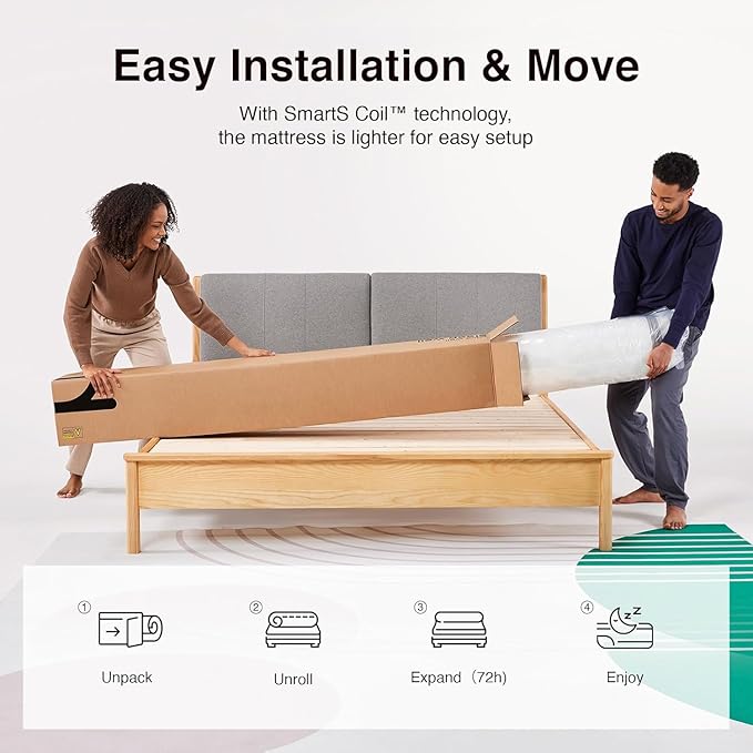 Novilla 6 Inch Twin Mattress, Hybrid Twin Size Mattresses with BioAir Comfort Foam for Pressure Relief, Medium Plush Colchones with Innerspring CertiPUR-US Certified for Kids Mattress in a Box