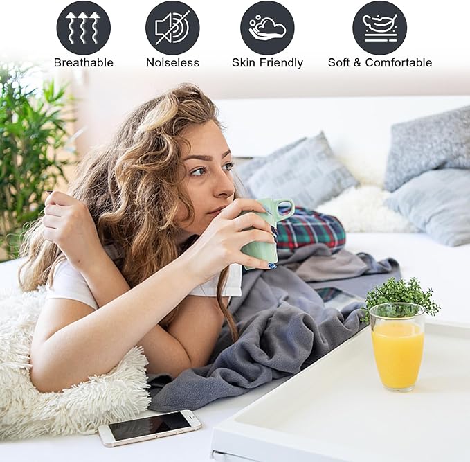 Twin Mattress Protector Waterproof, Fitted Sheet Style Breathable Cooling Mattress Cover with Deep Pocket Fits Up to 18'', Noiseless Bed Cover for Kids Adults, Machine Washable(Navyblue, 39'' X 75'')