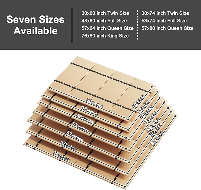 Imperius Mattress Support Wooden Bunkie Board/Bed Slats/Queen Bed Board Under Mattress Support(57"x 64" Queen Size)