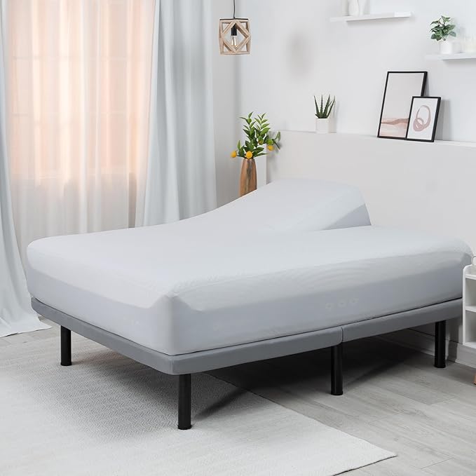 Bedgear Dri-Tec Waterproof Mattress Protector– Cooling Moisture-Wicking Mattress Cover | Breathable Noiseless Mattress Pad with Deep Pocket | Adjustable Base & Machine Washable - Split Head Cal King