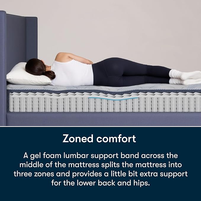 Serta Five Star Mattress Tranquility 10-Inch Medium – Twin– Zoned Lumbar Support, Pressure Relief, Cooling Foam – Bed-in-a-Box– 100 Night Trial, 10-Year Limited Warranty