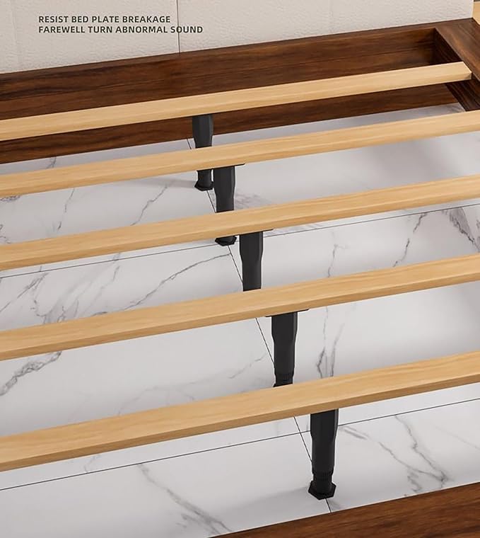 Adjustable Bed Legs 4-Pack - ABS Plastic 6"-11" Furniture Support Legs for Bed Frame/Sofa/Table, Heavy Duty Center Support with Non-Slip Base