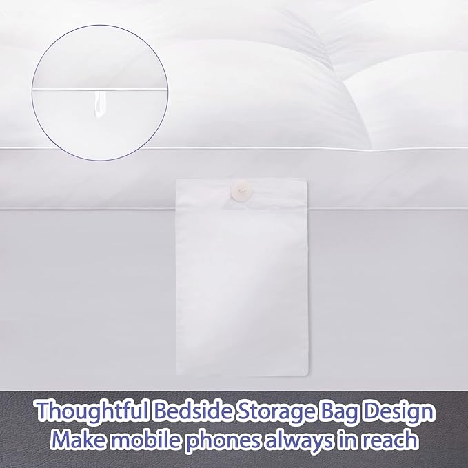 ABENE Mattress Topper for Back Pain Relief, Extra Thick Mattress Pad Pillowtop, Soft Mattress Protector Cover with 8"-21" Deep Pocket (Pure White, California King, Feather Down)