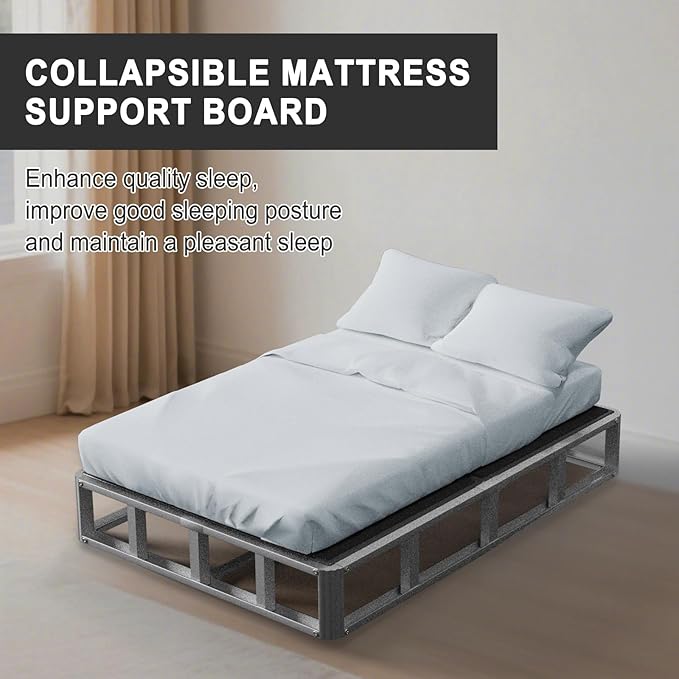 Imperius 10MM, King Size 76x80''Folding Spring Box, Bed Support Flat slats, ﻿ ﻿Light and Thin, Breathable