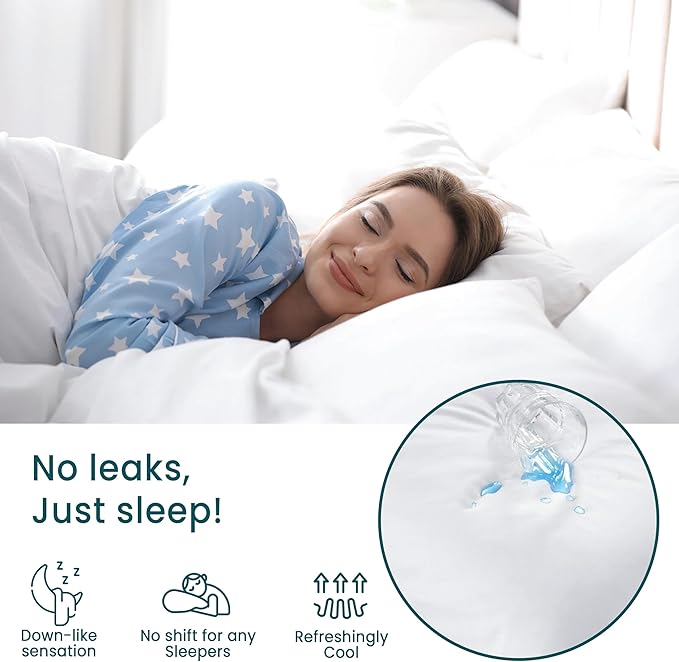 Waterproof Pillow Protectors with Zipper, Queen Size Pack of 4 Zippered Pillow Covers, Noiseless Pillow Encasement Cases 20 x 28 Inches