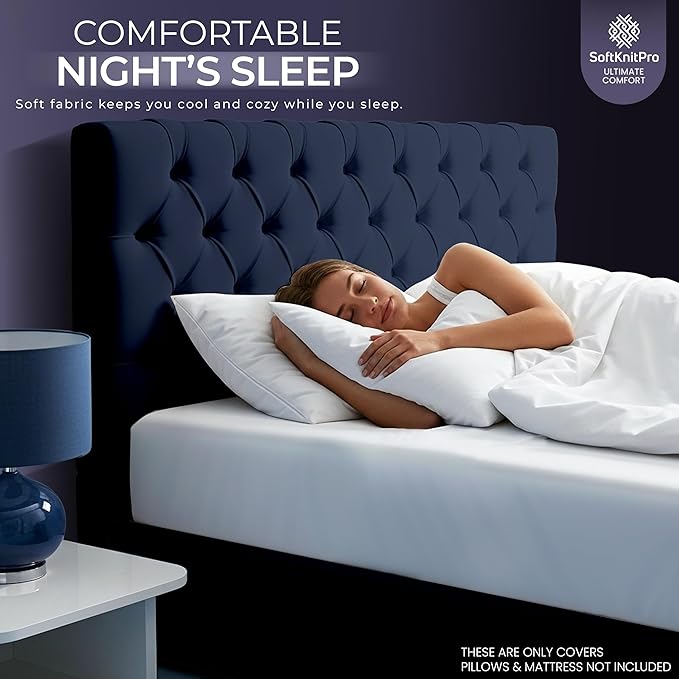 Waterproof Mattress Protector and Pillow Cases, California King Size, Includes +2 Zippered Pillow Protectors and 1 Mattress Cover Set, Fitted Sheet Style Deep Pockets with All Around Elastic