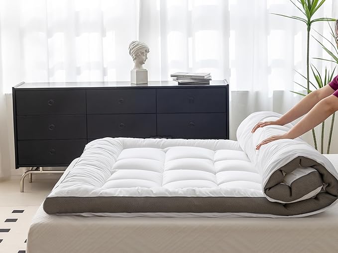Primesoft 100% Cotton 2" Thick California King Mattress Topper - Luxurious Softness, Good for Back Pain, Revolutionary Cooling Technology, No-Slip Design, Mattress Pad