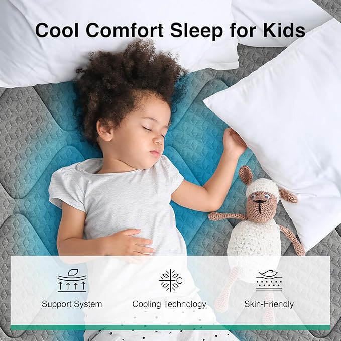 Novilla Twin XL Mattress 8 Inch,Hybrid Mattress Twin XL with Pocketed Coils & Cooling Memory Foam Layer for Targeted Support Zones & Pain Relief Comfort Mattresses in a Box for Kids
