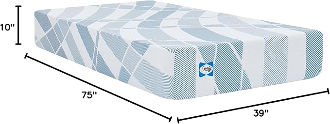 Sealy Dreamlife 10” Foam Mattress-in-a-Box, Twin, SealyComfort Gel Memory Foam, Surface-Guard Technology, 10 Year Limited Warranty, Made in The USA