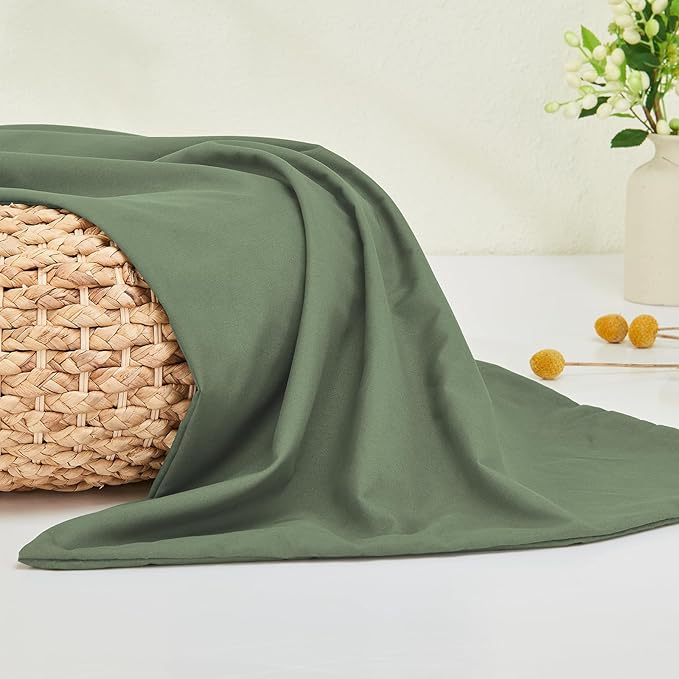 DOWNSTORIA Body Pillow Cover, Ultra Soft Microfiber Long Pillowcase, Envelope Closure Large Pillow Cases 20x54 inch (Olive Green)