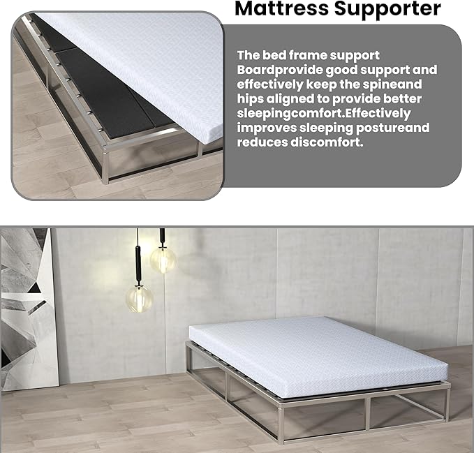 Light and Thin Bunkie Board, Folding Spring Box,King Size 76x80'', Large Double Bed 10MM, Bed Support Flat Noodles,Light and Thin, Breathable, Noise Minimizing