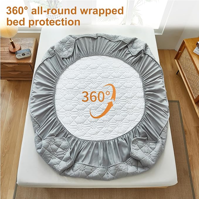 Waterproof Hospital Mattress Cover Protector Bed Sheet 36" x 80" x 9" Hospital Grade Incontinence Protection, Breathable Fabric for Elderly, Adults Machine Washable