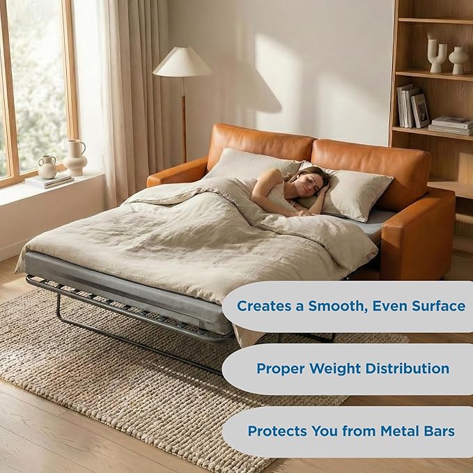 Meliusly Sleeper Sofa Support Board Queen Size (60x48) Heavy Duty Wood Sofa Bed Board for Pull Out Couch, Foldable Mattress Support Under Mattress Bar Shield, Sofa Bed Support, Folding Bed Board
