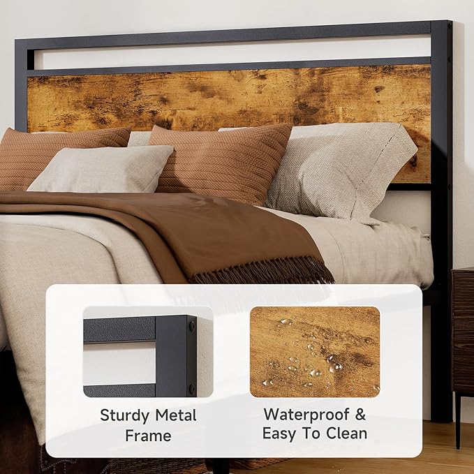 Z-hom Easy Assembly Sturdy Metal Platform Bed, Queen Size Bed Frame with Headboard & Footboard, Anti-Slip & Silent Support, No Box Spring Needed with Underbed Storage, Modern Bedroom Furniture