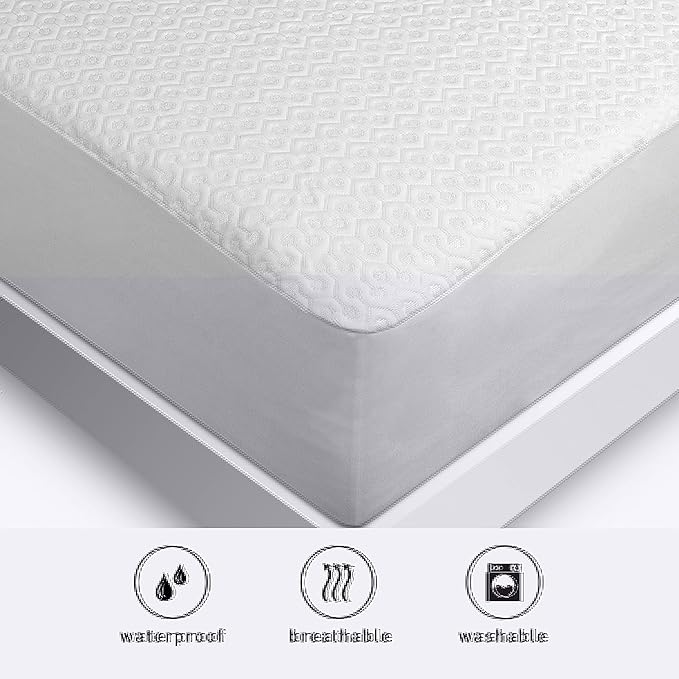 Bedgear Dri-Tec Waterproof Mattress Protector– Cooling Moisture-Wicking Mattress Cover | Breathable Noiseless Mattress Pad with Deep Pocket Fit up to 18" | Adjustable Base & Machine Washable - Twin