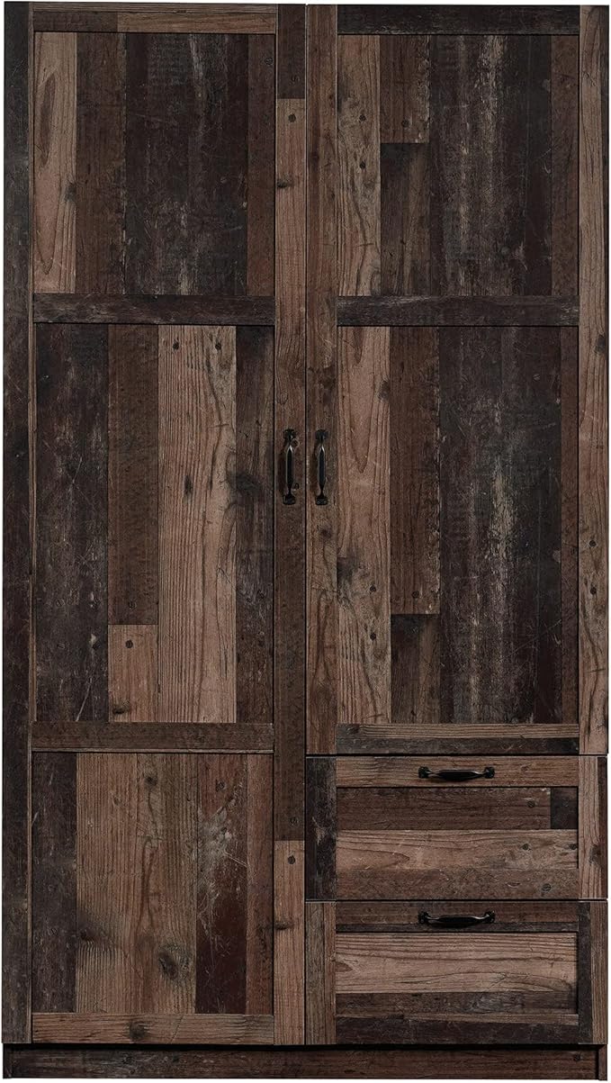 Sauder Miscellaneous Storage Wardrobe/Storage Cabinet/Pantry Cabinet, Reclaimed Pine Finish