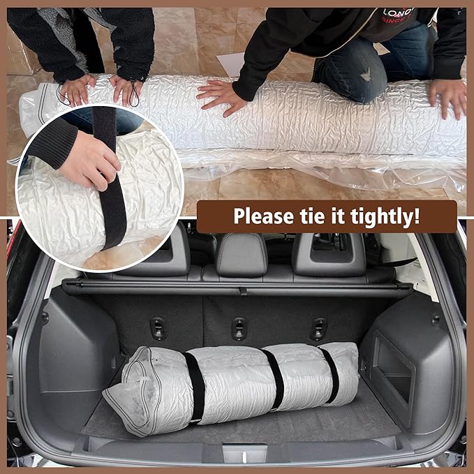 Twin Mattress Vacuum Bag for Moving Storage Shipping, for Memory Foam Latex Mattress Thick and Tear Resistant with Straps (Twin)