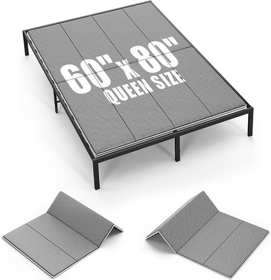 Bunkie Board Queen Size 60"x80" for Under Mattress Bed Support, Heavy Duty Reinforced Wood with Anti-Sag, Light Thin/Breathable, Noise Minimizing, Fits Metal Frames/Platform Beds/Sleeper Sofa