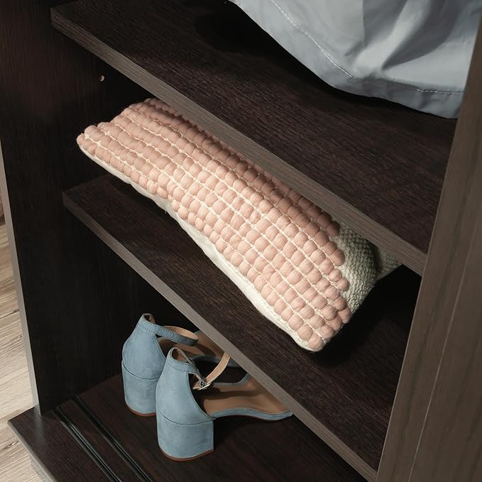 Sauder Homeplus Wardrobe Cabinet with Sliding Doors, Dakota Oak Finish