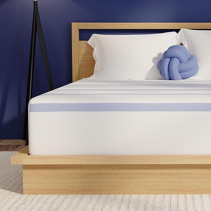 Vibe Gel Memory Foam 10 Inch Mattress - Bed-in-a-Box - Twin Size - Pressure Relief - Certi-PUR Certified