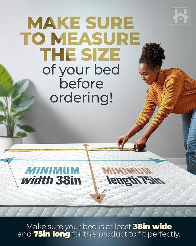 Golden Home Essentials Premium 10mm Twin Size Bunkie Board (38" x 75") – Slim Low-Profile Mattress Support – Quiet, Moisture-Resistant, Lightweight Bed Board for Platform & Slatted Frames