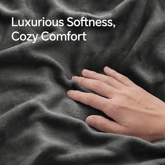 BEDELITE Flannel Pillow Cases Queen Size Set of 2, Super Soft Fleece Pillowcases with Zipper for Bedroom, Sofa, Couch,Luxury Cozy Velvet Pillow Shams for All Seasons(20x30 Inches,Dark Gray)
