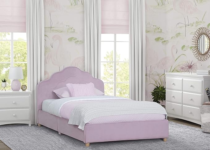 Delta Children Upholstered Twin Bed, Rose Pink