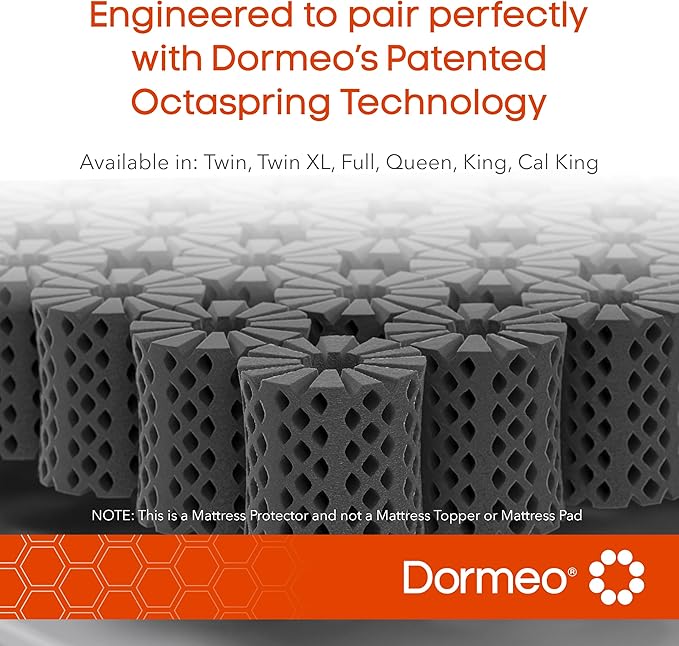 Dormeo Premium Mattress Protector, Twin XL, with Cooling Technology, Waterproof, 80” L x 39” W x 18” H