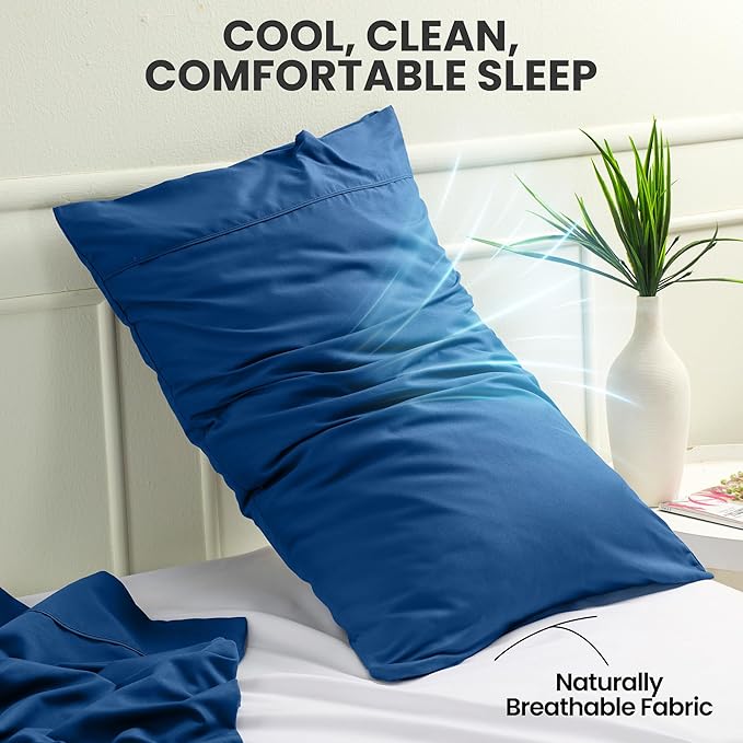 Utopia Bedding Queen Pillow Cases - 2 Pack - Envelope Closure - Soft Brushed Microfiber Fabric - Shrinkage and Fade Resistant Pillow Covers Queen Size 20 X 30 Inches (Queen, Dusk Blue)