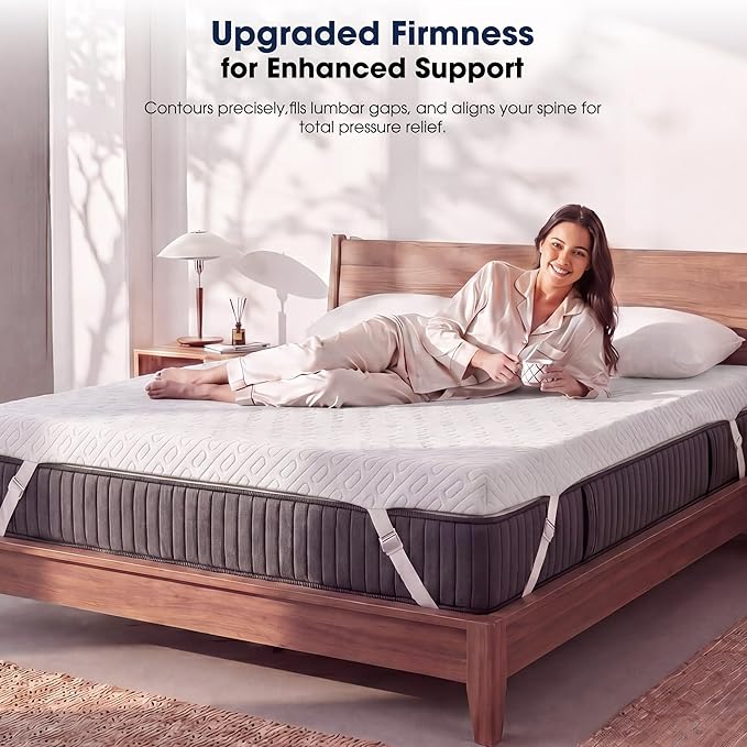 VALUXE 4 Inch Gel Memory Foam Mattress Topper California King size High Density Cooling Pad Pressure Relief Bed Topper (with Removable & Washable Bamboo Cover)